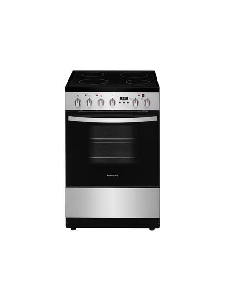 Frigidaire - 24 in. Slide-In Electric Range in Stainless Steel with 4 Smoothtop Elements