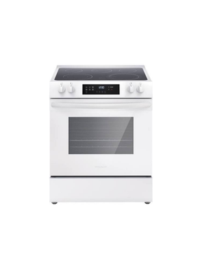 Frigidaire - 30 in. 5 Element Slide-In Front Control Electric Range with Steam Clean in White
