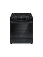 Frigidaire - 30 in. 5 Burner Slide in Front Control Gas Range with Steam Clean in Black
