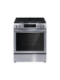 Frigidaire - 30 in. 5 Burners Slide-In Front Control Self-Cleaning Gas Range with Convection in Stainless Steel
