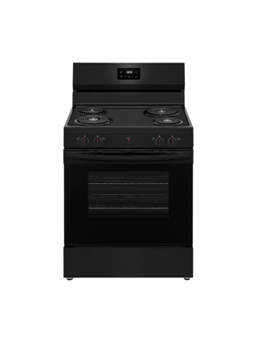 Frigidaire - 30 in. 4 Burner Free-Standing Electric Range in Black with Even Baking Technology

