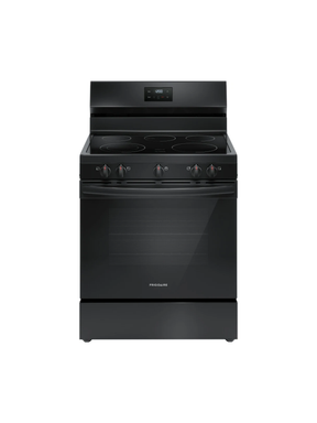Frigidaire - 30 in. 5 Burner Element Freestanding Electric Range in Black with Dual Expandable Element and Quick Boil
