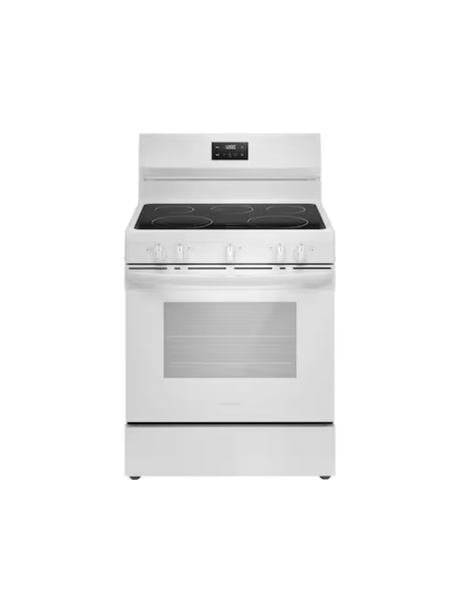 Frigidaire - 30 in. 5 Element Freestanding Electric Range in White with Dual Expandable Element and Quick Boil