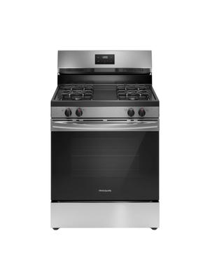 Frigidaire - 30 in. 4-Burner Freestanding Gas Range in Stainless Steel with Even Baking Technology

