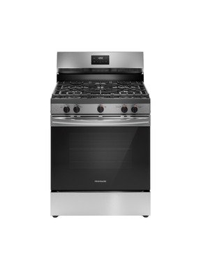 Frigidaire - 30 in. 5 Burner Freestanding Gas Range in Stainless Steel with Quick Boil and Even Baking Technology
