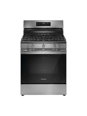 Frigidaire - 30 in. 5.1 cu. ft. 5 Burner Freestanding Self-Cleaning Gas Range in Stainless Steel with Air Fry
