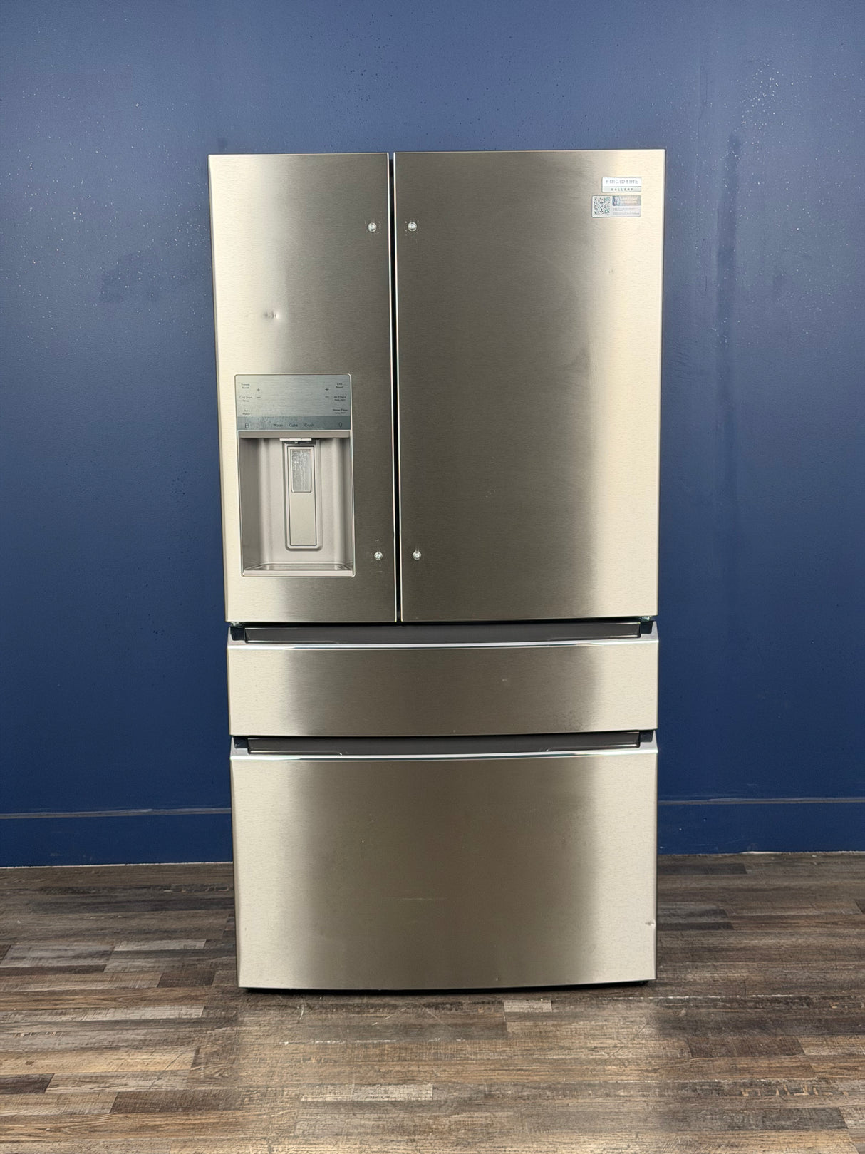 Frigidaire - Gallery 36 in. 22 cu. ft. Counter-Depth 4-Door French Door Refrigerator in Smudge-Proof Stainless Steel