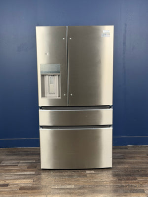Frigidaire - Gallery 36 in. 22 cu. ft. Counter-Depth 4-Door French Door Refrigerator in Smudge-Proof Stainless Steel
