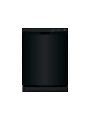 Frigidaire - 24 in Front Control Built-In Tall Tub Dishwasher in Black with 4-cycles and DishSense Sensor Technology