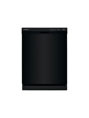 Frigidaire - 24 in Front Control Built-In Tall Tub Dishwasher in Black with 4-cycles and DishSense Sensor Technology