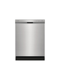 Frigidaire - 24 in Front Control Built-In Tall Tub Dishwasher in Stainless Steel with 4-cycles and DishSense Sensor Technology