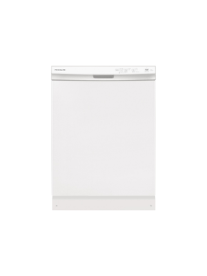 Frigidaire - 24 in Front Control Built-In Tall Tub Dishwasher in White with 4-cycles and DishSense Sensor Technology