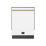 Forno Romano Espresso 24-Inch Built-In Dishwasher, White Finish, Stainless Steel Tub, 49 dBA, Energy Star Certified