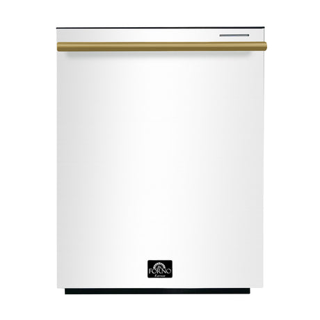 Forno Pozzo 24-Inch Built-In Tall Tub Top Control Dishwasher, White, 49 dBA, ENERGY STAR Certified