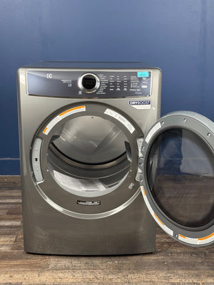 Electrolux - 8 cu. ft. Titanium Front Load Perfect Steam Gas Dryer with Predictive Dry and Instant Refresh