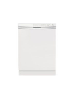 Frigidaire - 24 In. in. Front Control Built-In Tall Tub Dishwasher in White with 3-Cycles, 55 dBA
