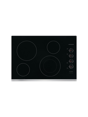 Frigidaire - 30 in. Radiant Electric Cooktop in Stainless Steel with 4 Elements, including Quick Boil & Ceramic Glass Surface
