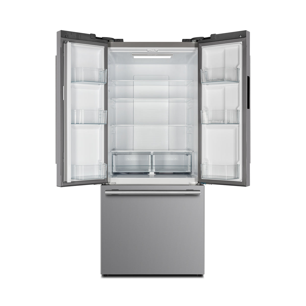Forno Gallipoli 30-Inch French Door Refrigerator with Bottom Freezer, 17.5 cu.ft Capacity, Stainless Steel, No Frost Technology, Built-In Ice Maker, Energy Efficient