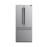 Forno Gallipoli 30-Inch French Door Refrigerator with Bottom Freezer, 17.5 cu.ft Capacity, Stainless Steel, No Frost Technology, Built-In Ice Maker, Energy Efficient
