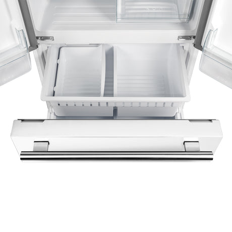 FORNO Premium 2 Pieces Kitchen Bundle - Forno Leonardo Espresso 30-Inch Slide-In White Induction Range,  Forno Gallipoli Espresso 30-Inch White French Door Refrigerator - FBDL-014-10CAUS
