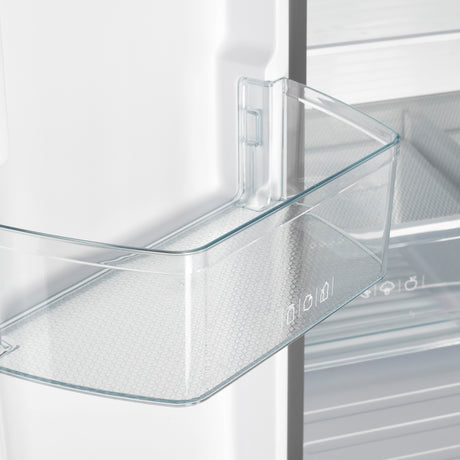 Forno Gallipoli 30-Inch French Door Refrigerator, 17.5 cu.ft Capacity, Modern Decorative Grill, 34-Inch Width, Stainless Steel, No Frost Technology, Energy Efficient