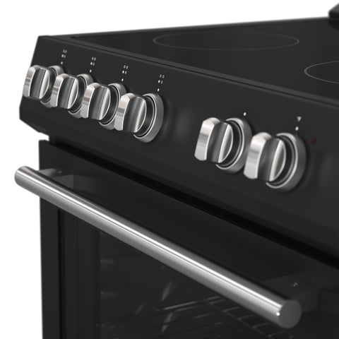 Forno Leonardo Espresso 30-Inch Black Electric Range, True Convection, Energy Efficient