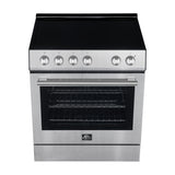 Forno Leonardo Espresso 30-Inch Stainless Steel Electric Range, True Convection, Energy Efficient