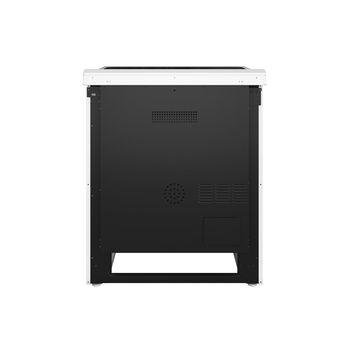 FORNO Premium 2 Pieces Kitchen Bundle - Leonardo Espresso 30-Inch White Electric Range, Moena Espresso 36-Inch White French Door Refrigerator