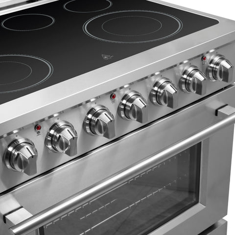 Forno Massimo 36-Inch Freestanding Chef Door Electric Range, True Convection Oven