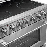 Forno Massimo 36-Inch Freestanding Chef Door Electric Range, True Convection Oven