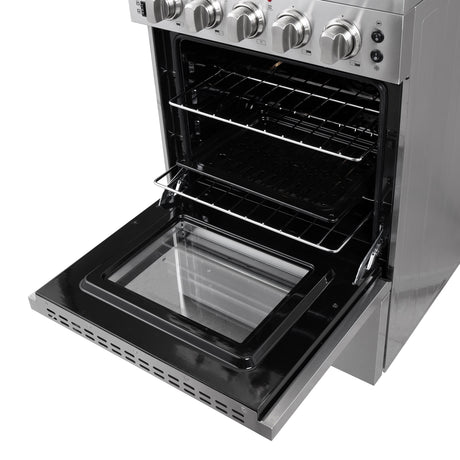Forno Loiano 24 Inch Freestanding Electric Range Stainless Steel with Storage Drawer