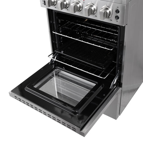Forno Loiano 24 Inch Freestanding Electric Range Stainless Steel with Storage Drawer