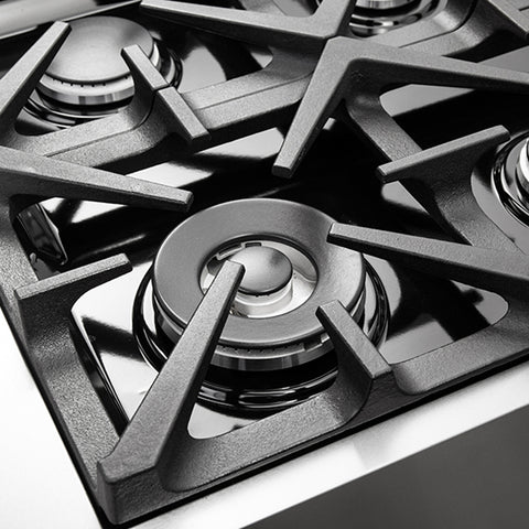 Forno Massimo 36-Inch Freestanding Dual Fuel Range, 6 Burners, Double Convection Ovens