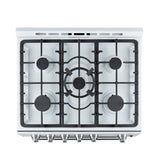 Forno Leonardo Espresso 30-Inch White Gas Range, 5 Burners, 39,500 BTU, 5 cu.ft Convection Oven