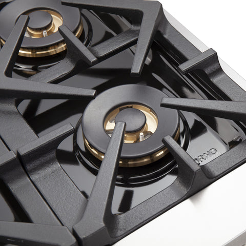 Forno Capriasca 60-Inch Freestanding Gas Range, 10 Burners, True Convection Oven