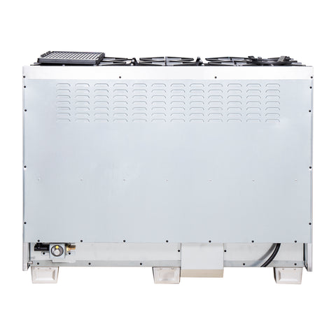 Forno Capriasca 48-Inch Freestanding French Door Dual Fuel Range, 8 Burners, True Convection Oven