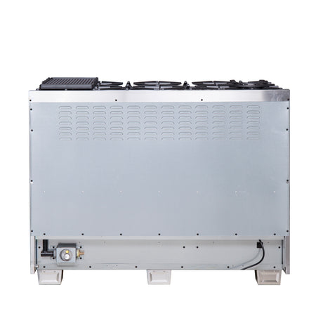 Forno Capriasca 48-Inch Freestanding French Door Gas Range, 8 Burners, Convection Oven, Energy Efficient