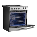 Forno Leonardo Espresso 30-Inch Slide-In Stainless Steel Induction Range, Convection Oven, 5 Cooking Zones