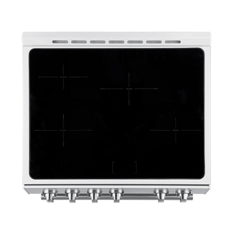 FORNO Premium 2 Pieces Kitchen Bundle - Forno Leonardo Espresso 30-Inch Slide-In White Induction Range,  Forno Gallipoli Espresso 30-Inch White French Door Refrigerator - FBDL-014-10CAUS