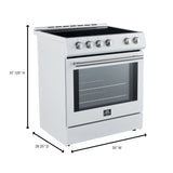 FORNO Premium 2 Pieces Kitchen Bundle - Forno Leonardo Espresso 30-Inch Slide-In White Induction Range,  Forno Gallipoli Espresso 30-Inch White French Door Refrigerator - FBDL-014-10CAUS