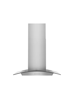 Frigidaire - 30 in. 340 CFM Glass Canopy Island Ducted Range Hood in Stainless Steel with 3-Fan Speeds
