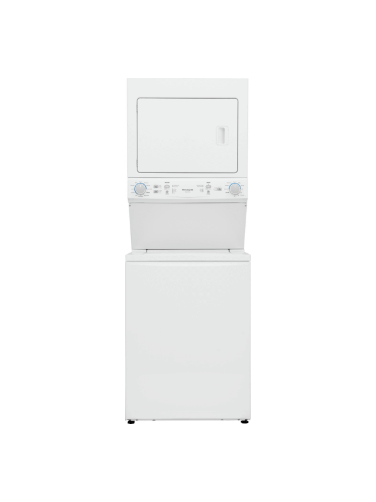 Frigidaire - 3.9 cu. ft. Washer and 5.5 cu. ft. Dryer Electric Long Vent Stacked Laundry Center in White
