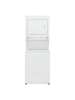 Frigidaire - 3.9 cu. ft. Washer and 5.5 cu. ft. Dryer Electric Long Vent Stacked Laundry Center in White