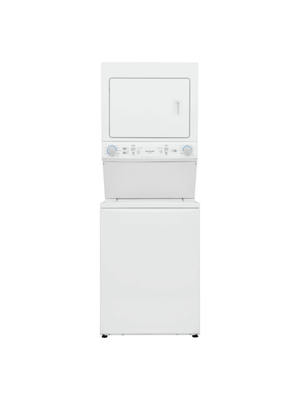 Frigidaire - 3.9 cu. ft. Washer and 5.5 cu. ft. Dryer Electric Long Vent Stacked Laundry Center in White
