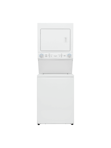Frigidaire - 3.9 cu. ft. Washer and 5.5 cu. ft. Dryer Electric Long Vent Stacked Laundry Center in White