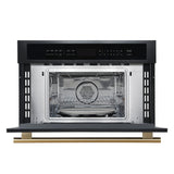 Forno Oliena Espresso Black 30-Inch Built-In Microwave and Convection Oven Combo, 1.6 cu.ft, 1750W Convection, 1000W Microwave, Stainless Steel Interior, Glass Touch Controls, Sensor Cooking