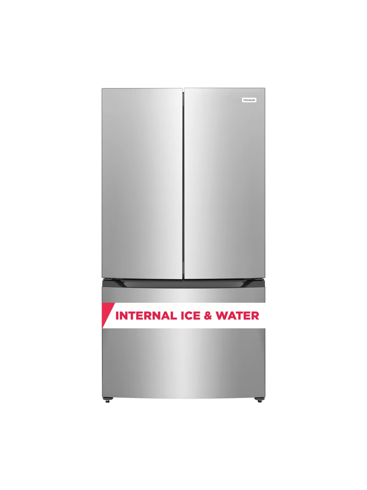 Frigidaire - 35 in. 20 cu. ft. Counter-Depth French Door Refrigerator in Stainless Steel Look with CrispSeal Crispers
