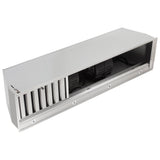 Forno Frassanito 48-Inch Recessed Range Hood, Stainless Steel Baffle Filters, LED Lighting