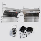 Forno Savona 48-Inch Wall Mount Range Hood, Baffle Filters, Backsplash Included