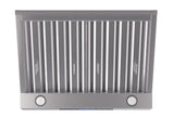 Forno Palazzo 30-Inch Wall Mounted Range Hood, Stainless Steel, Heavy Duty Baffle Filters, Remote Control